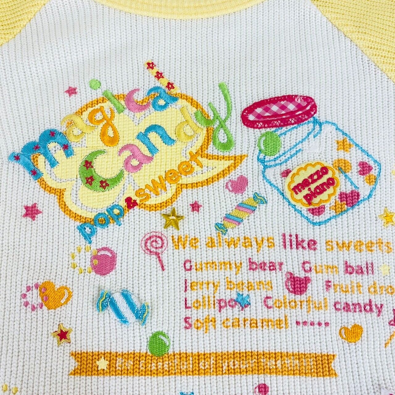 Mezzo Piano Short Sleeve T-Shirt Tops 120cm Yellow Magical Candy Kawaii Rare