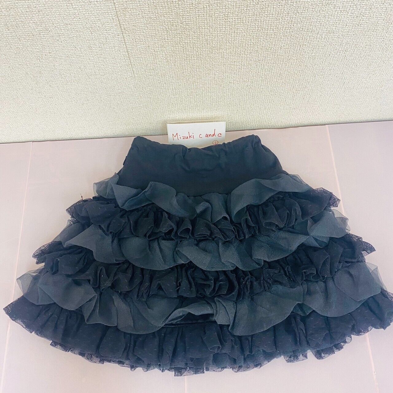 Mezzo Piano Kids Skirt 140cm Black Frill Fluffy Simple Girls MP Kawaii Rare