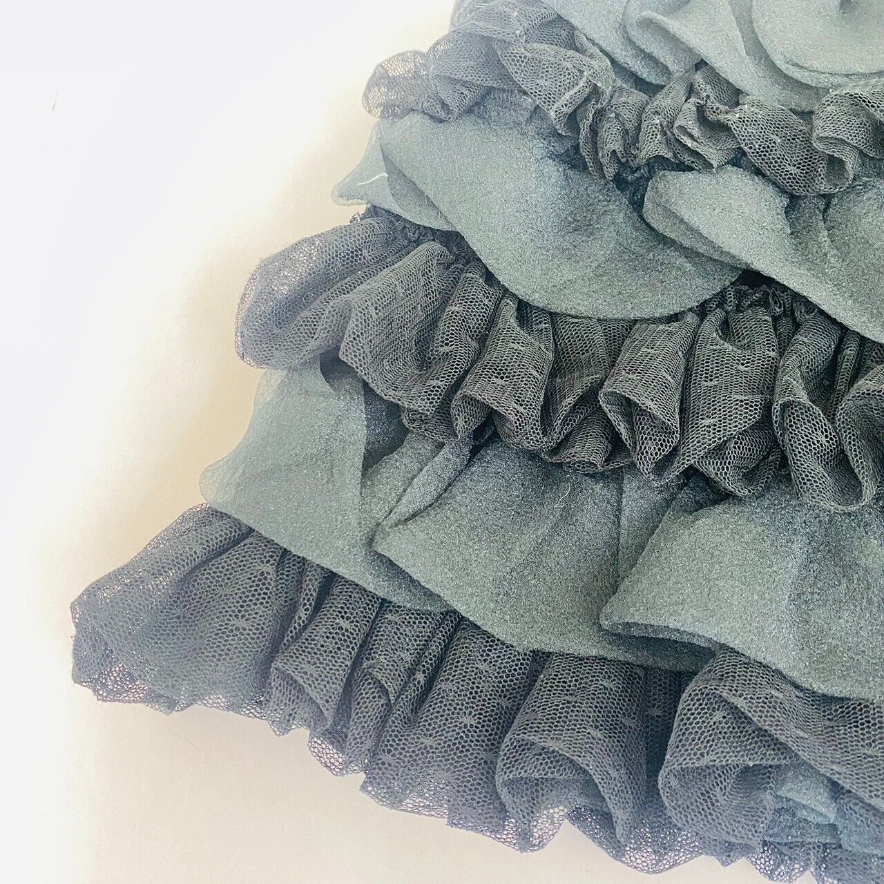 Mezzo Piano Kids Skirt 140cm Black Frill Fluffy Simple Girls MP Kawaii Rare