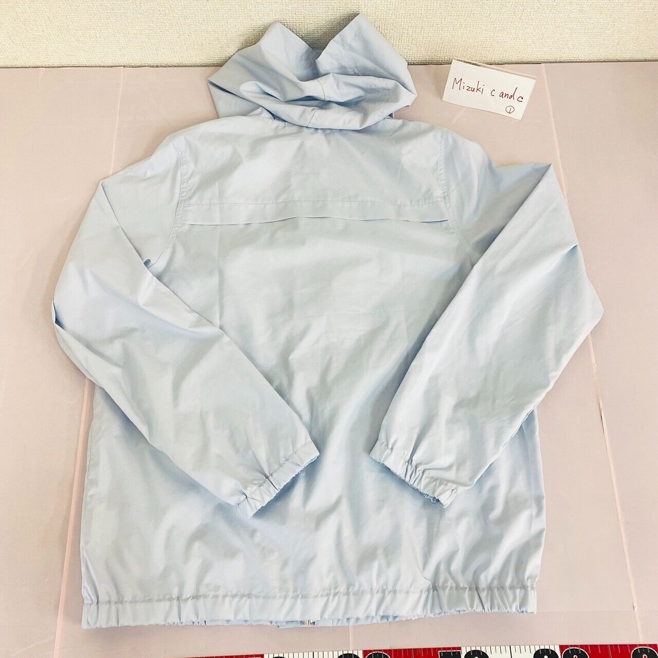 Mezzo Piano Long Sleeve Jacket Hoodie 160cm Light Blue Ribbon Pocket Nylon Girls