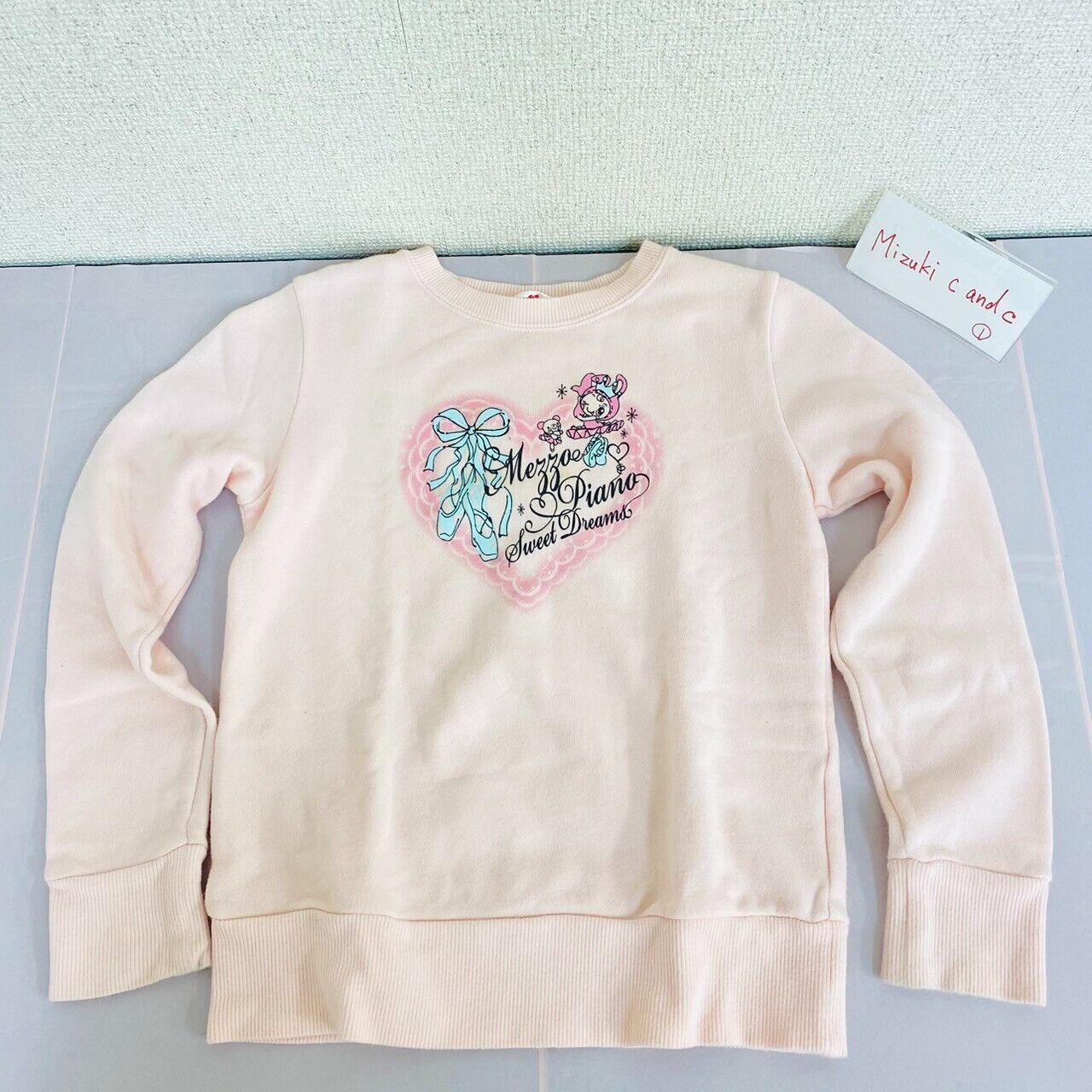 Mezzo Piano Tops 130 Size Heart Perrier Ballet Long Sleeve Sweet Dream Kawaii