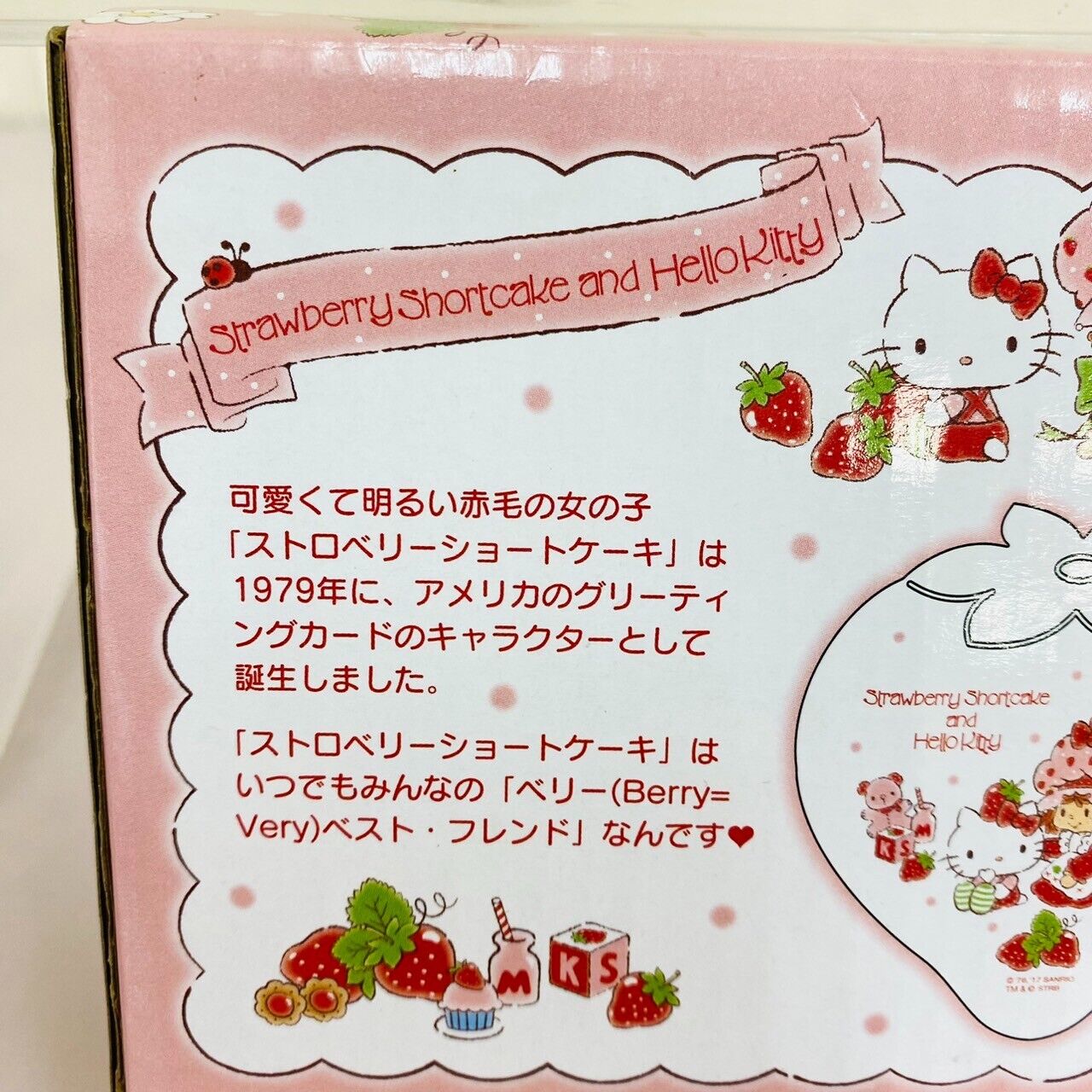 Sanrio Hello Kitty Strawberry Shortcake Collaboration Plate White Character Rare