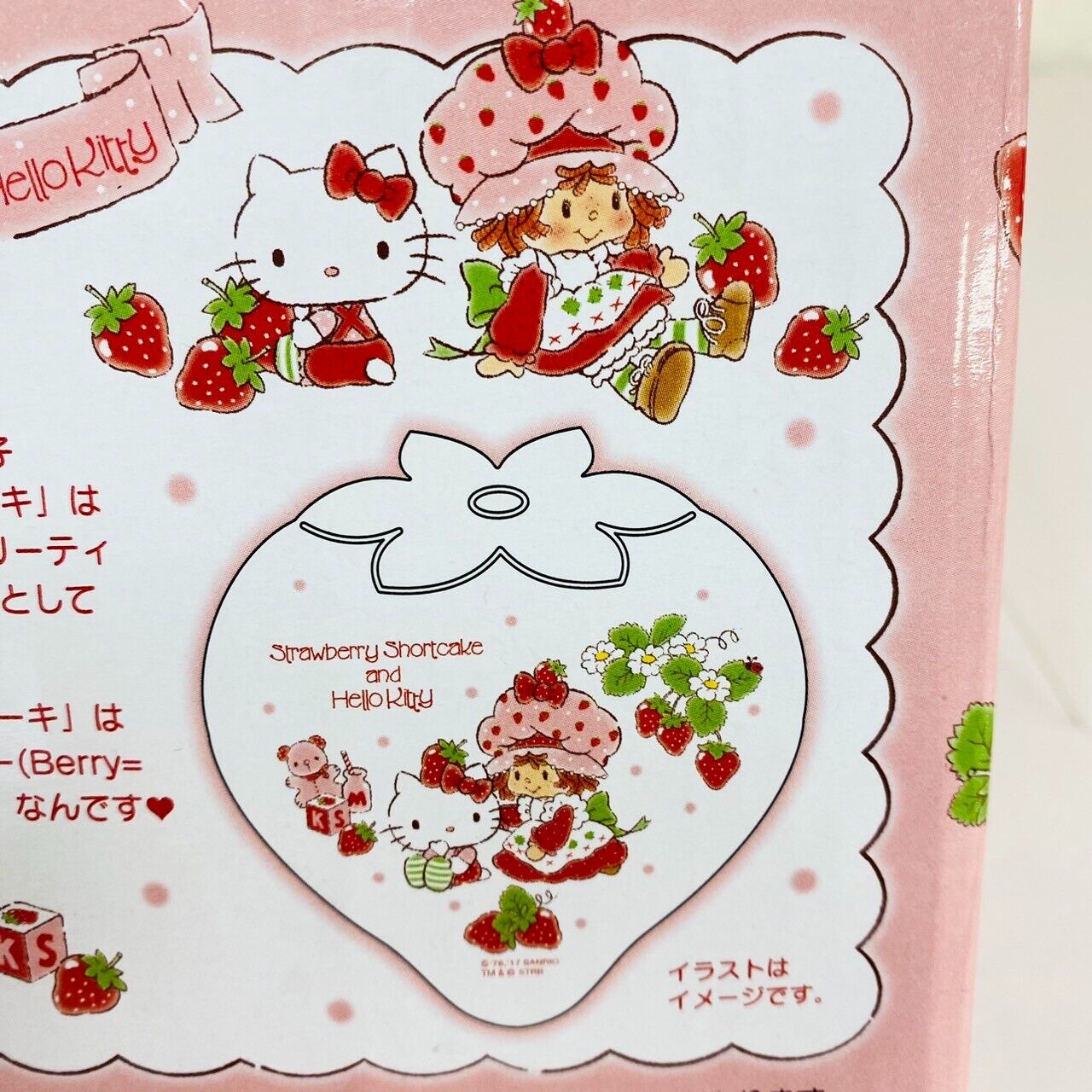 Sanrio Hello Kitty Strawberry Shortcake Collaboration Plate White Character Rare