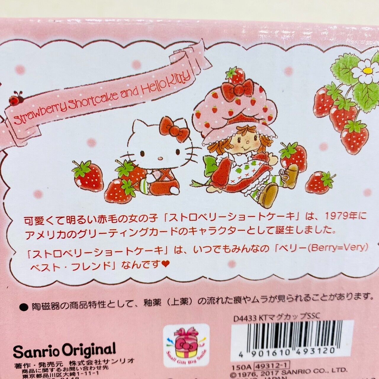 Sanrio Hello Kitty Strawberry Shortcake Collaboration Mug Cup Pink Box Kawaii