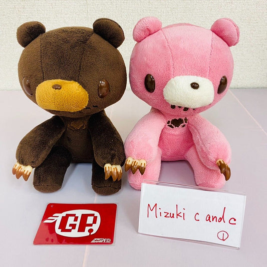 TaiTo Gloomy Bloody Bear Plush Soft Stuffed Toy Pink Brown Chax Valentine 2 Set