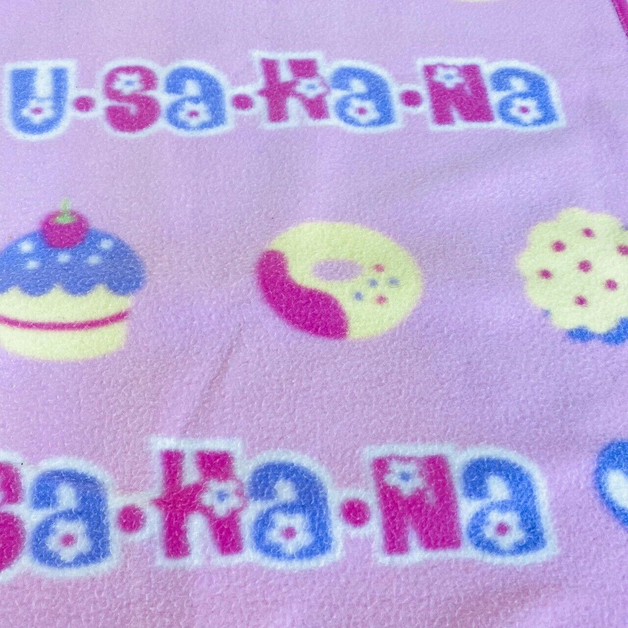 Sanrio Usahana Blanket Pink Cake Heart Sweets Donut Rabbit Kawaii Character Rare