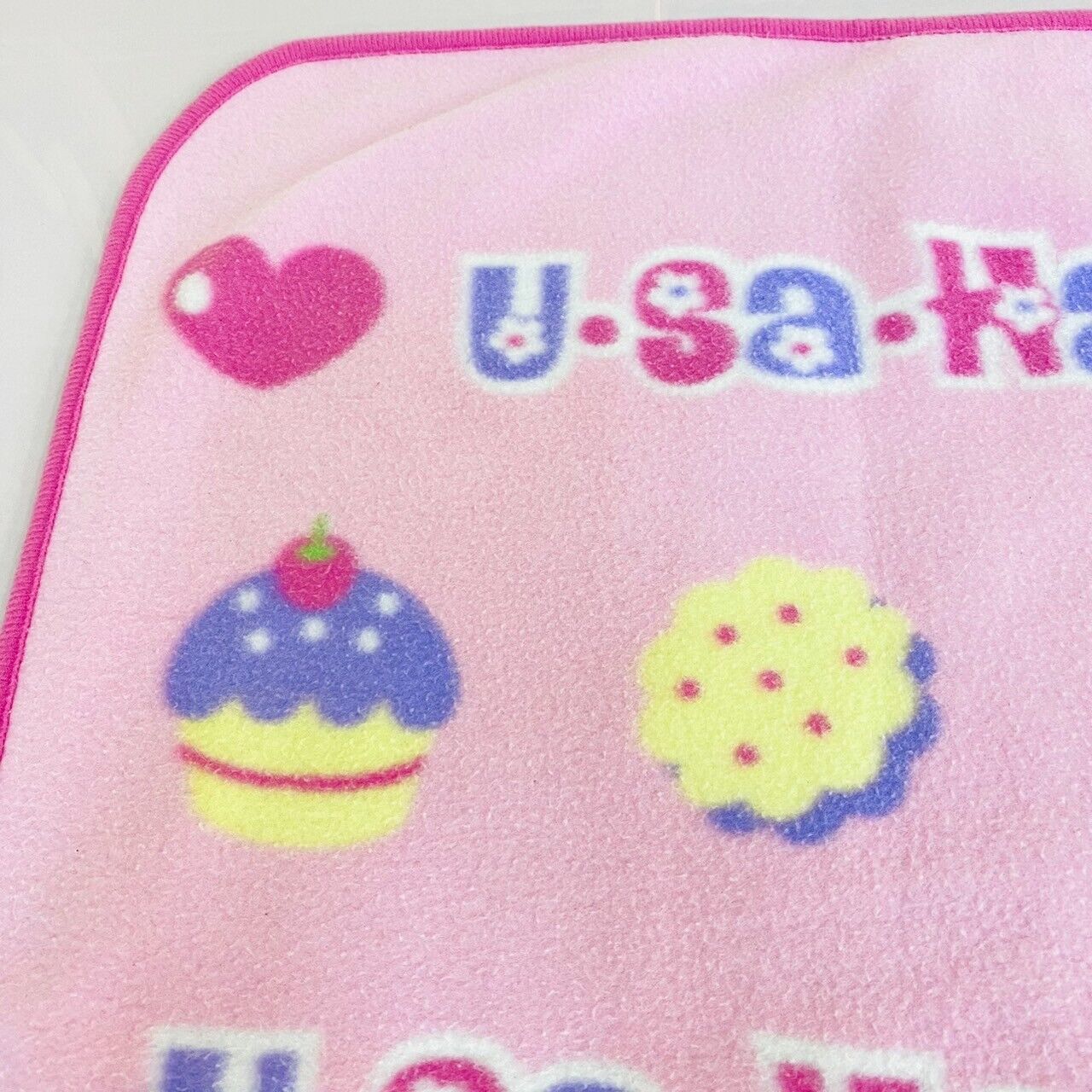 Sanrio Usahana Blanket Pink Cake Heart Sweets Donut Rabbit Kawaii Character Rare