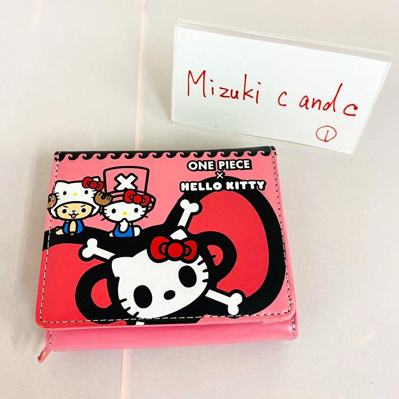 Sanrio Hello Kitty One Piece Collaboration Wallet Pink Tony Tony Chopper Skull