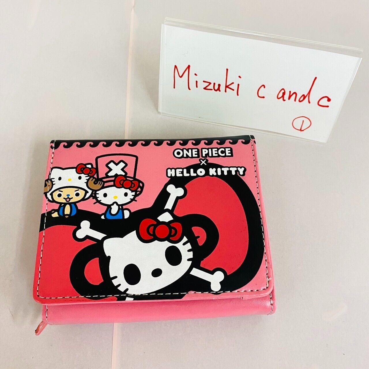 Sanrio Hello Kitty One Piece Collaboration Wallet Pink Tony Tony Chopper Skull