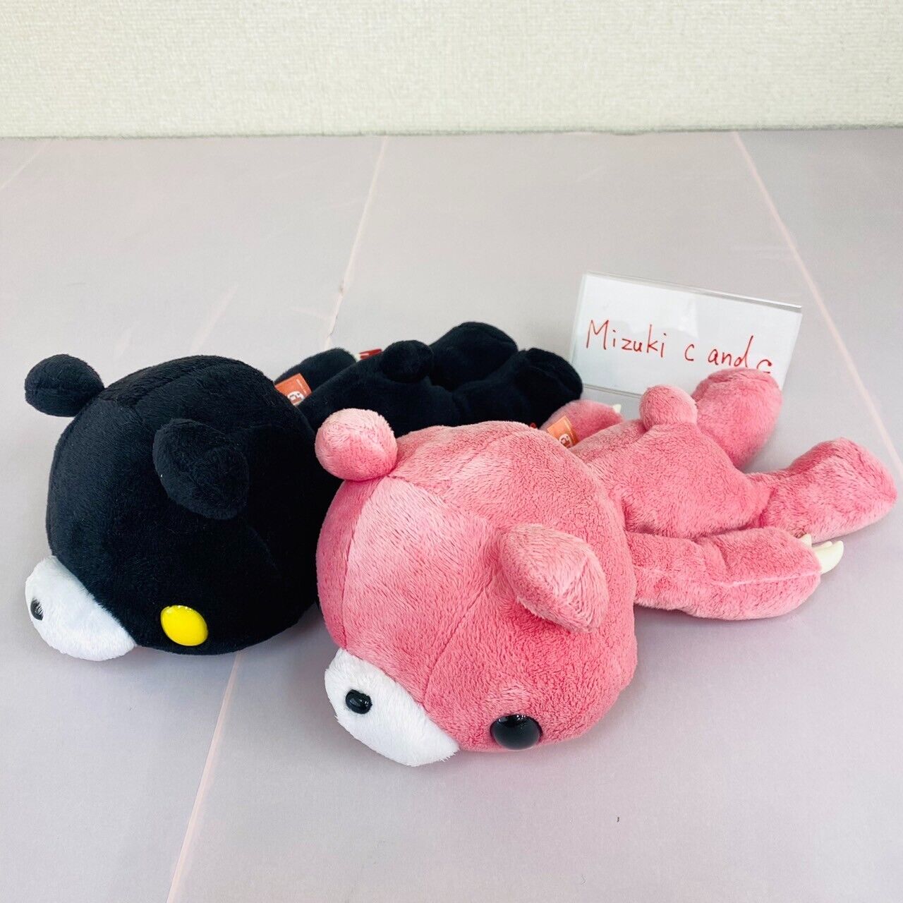 TAiTo Gloomy Bloody Bear Plush Set 2 Doll Soft Stuffed Toy Pink Black CGP 052