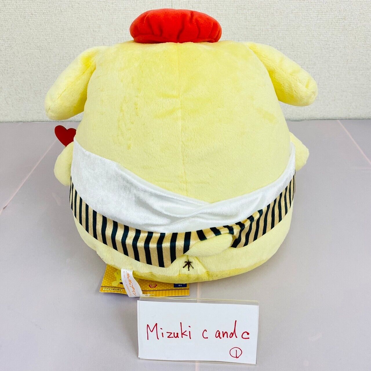 Sanrio Pompom Purin Plush Soft Stuffed Toy Yellow Heart Fairy Stripe Ribbon Rare