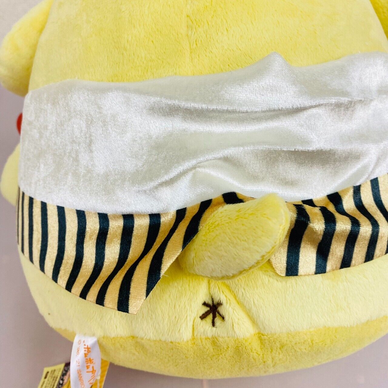 Sanrio Pompom Purin Plush Soft Stuffed Toy Yellow Heart Fairy Stripe Ribbon Rare