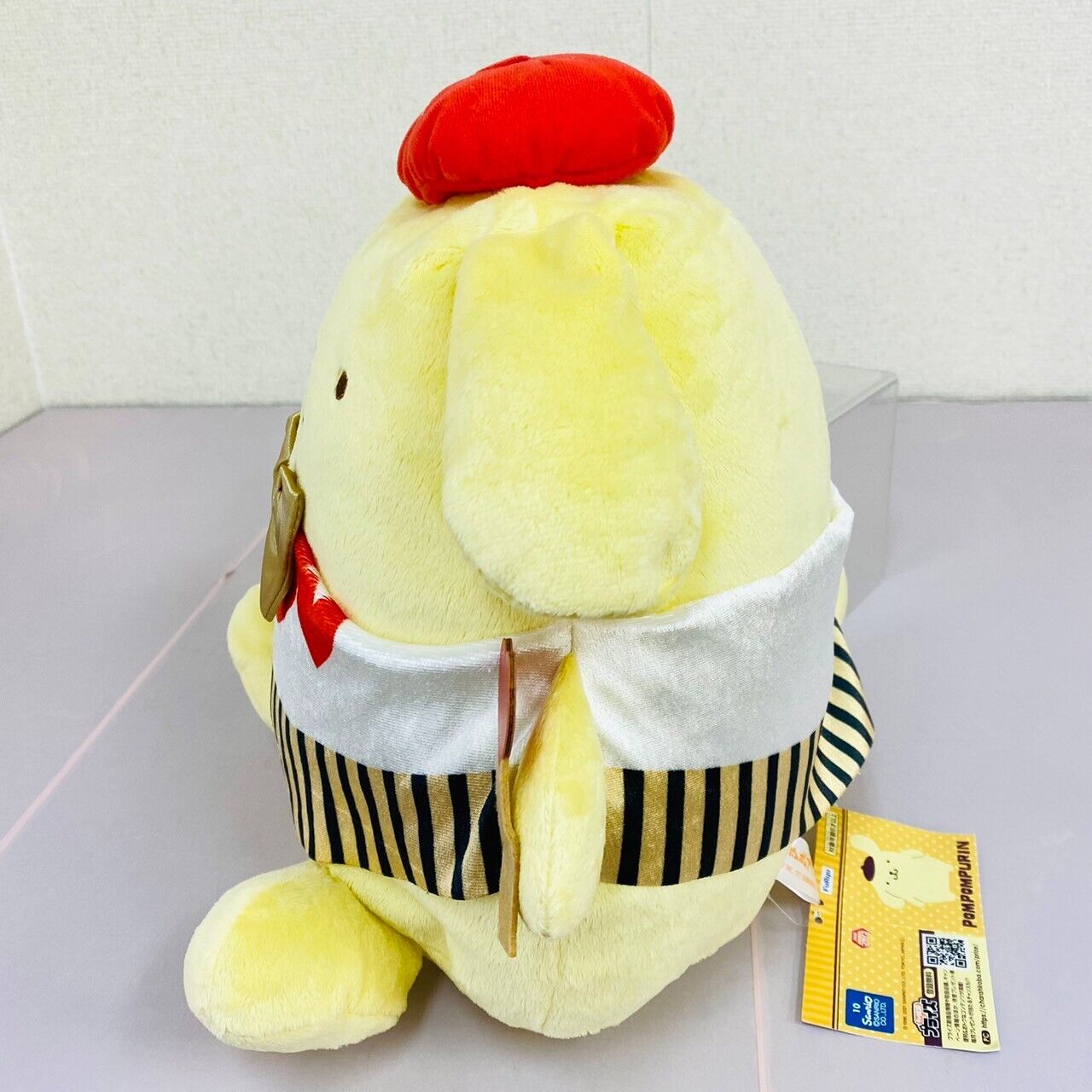 Sanrio Pompom Purin Plush Soft Stuffed Toy Yellow Heart Fairy Stripe Ribbon Rare