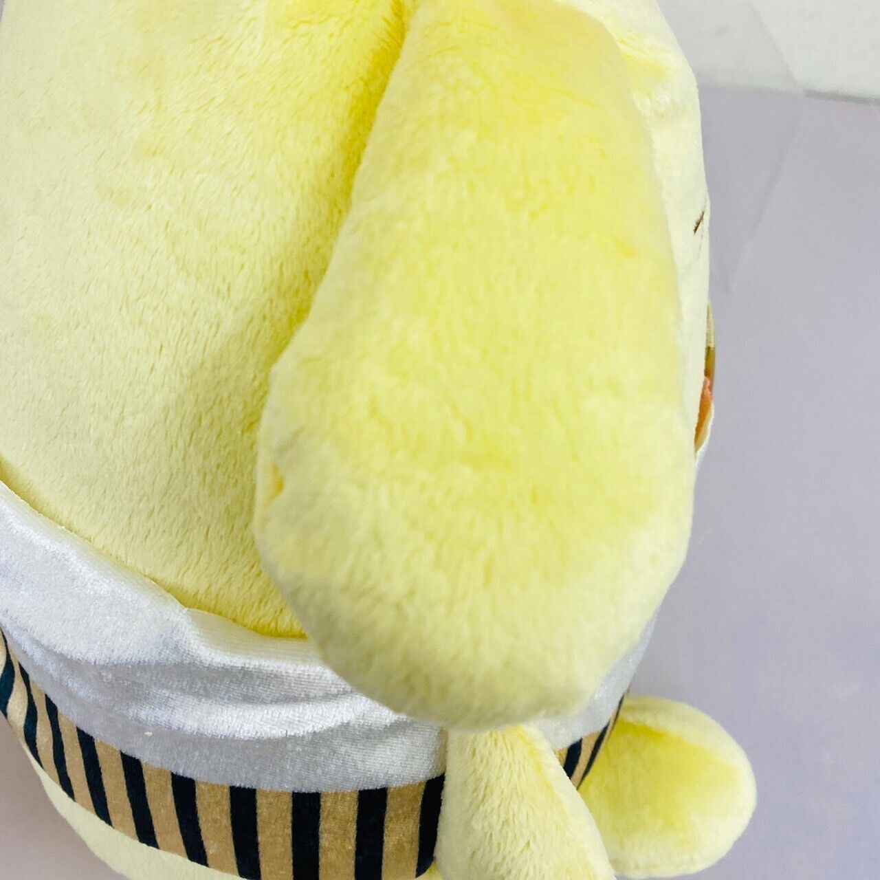 Sanrio Pompom Purin Plush Soft Stuffed Toy Yellow Heart Fairy Stripe Ribbon Rare