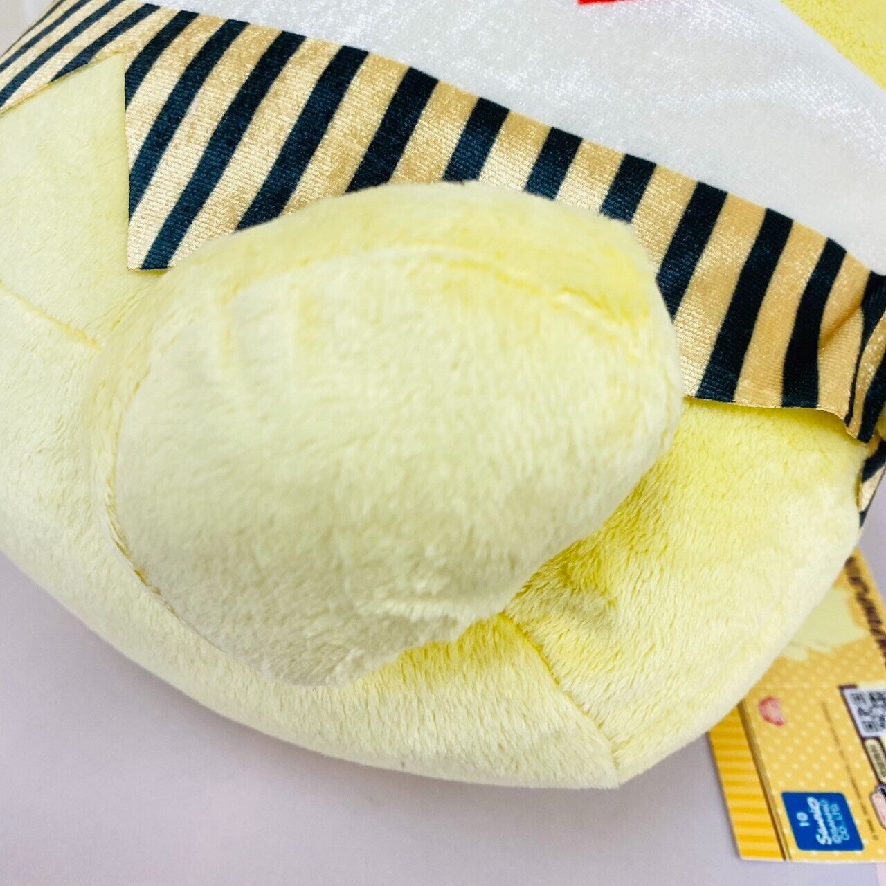 Sanrio Pompom Purin Plush Soft Stuffed Toy Yellow Heart Fairy Stripe Ribbon Rare