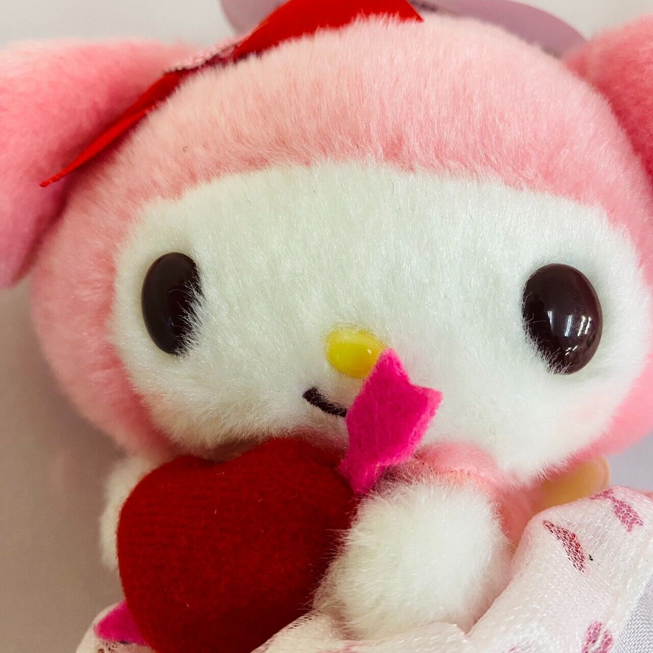 Sanrio My Melody Kuromi Plush Set 2 Soft Stuffed Toy Fluffy Mascot Pink Cupid