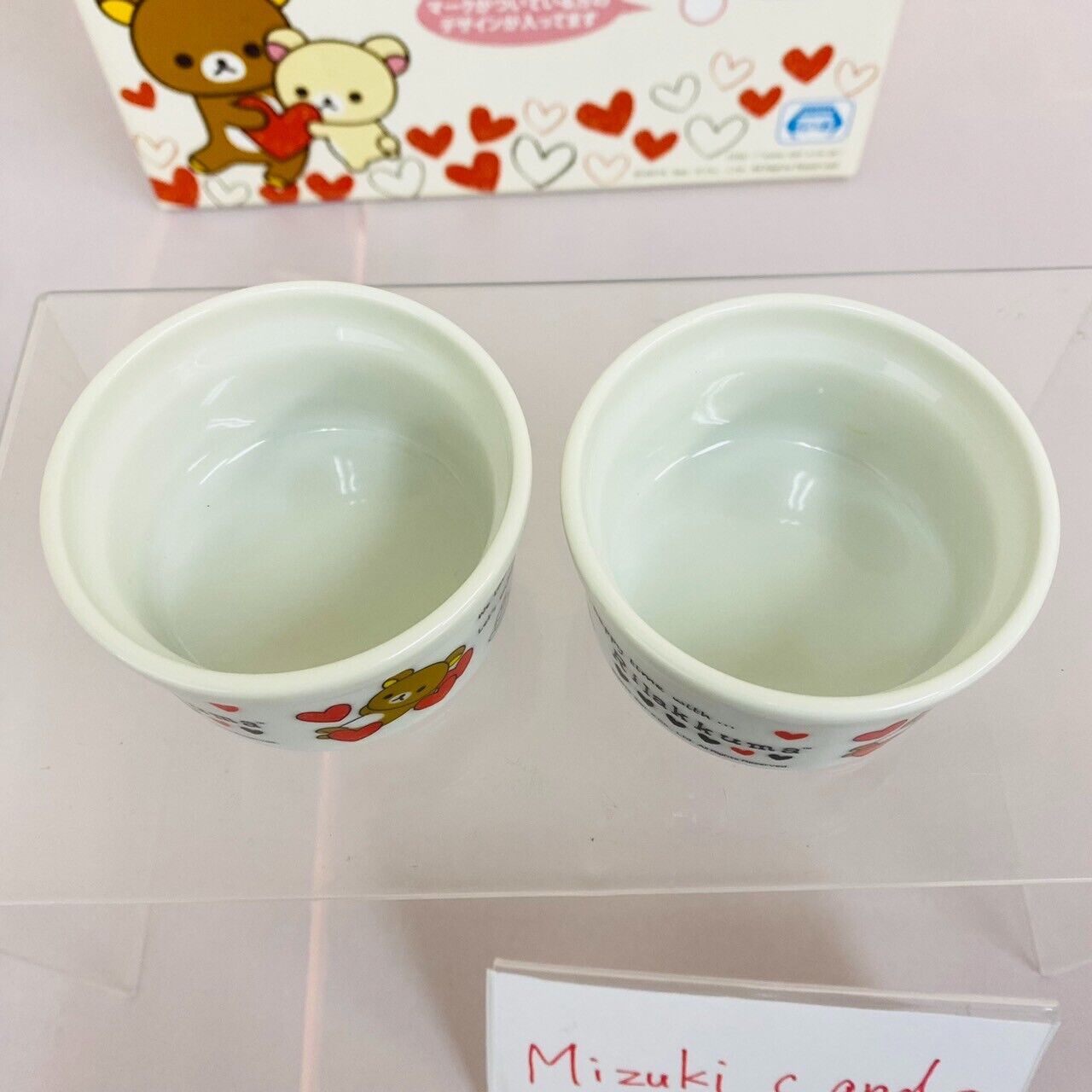 San-x Rilakkuma Korilakkuma Morning Set Plate Tableware White Heart Kawaii Rare