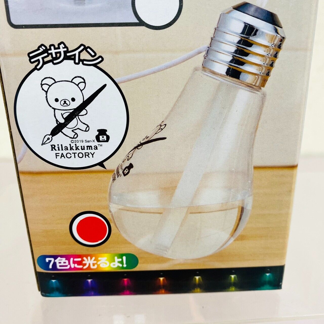 San-x Rilakkuma Humidifier With LED Light Bulb USB Power Supply Bear Character