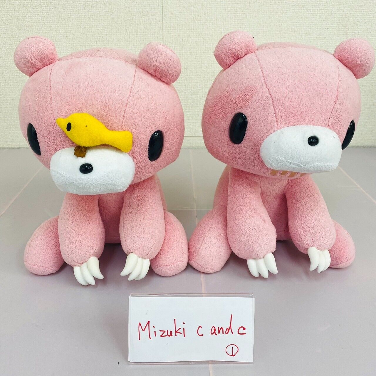 TAiTo Gloomy Bloody Bear Pink Set 2 Plush Soft Toy Drool Bird Chax GP Kawaii