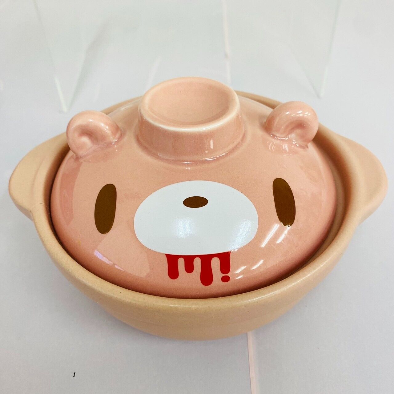 TAiTo Gloomy Bloody Bear Earthenware Pot Pink Face Cooking Kitchenware Kawaii