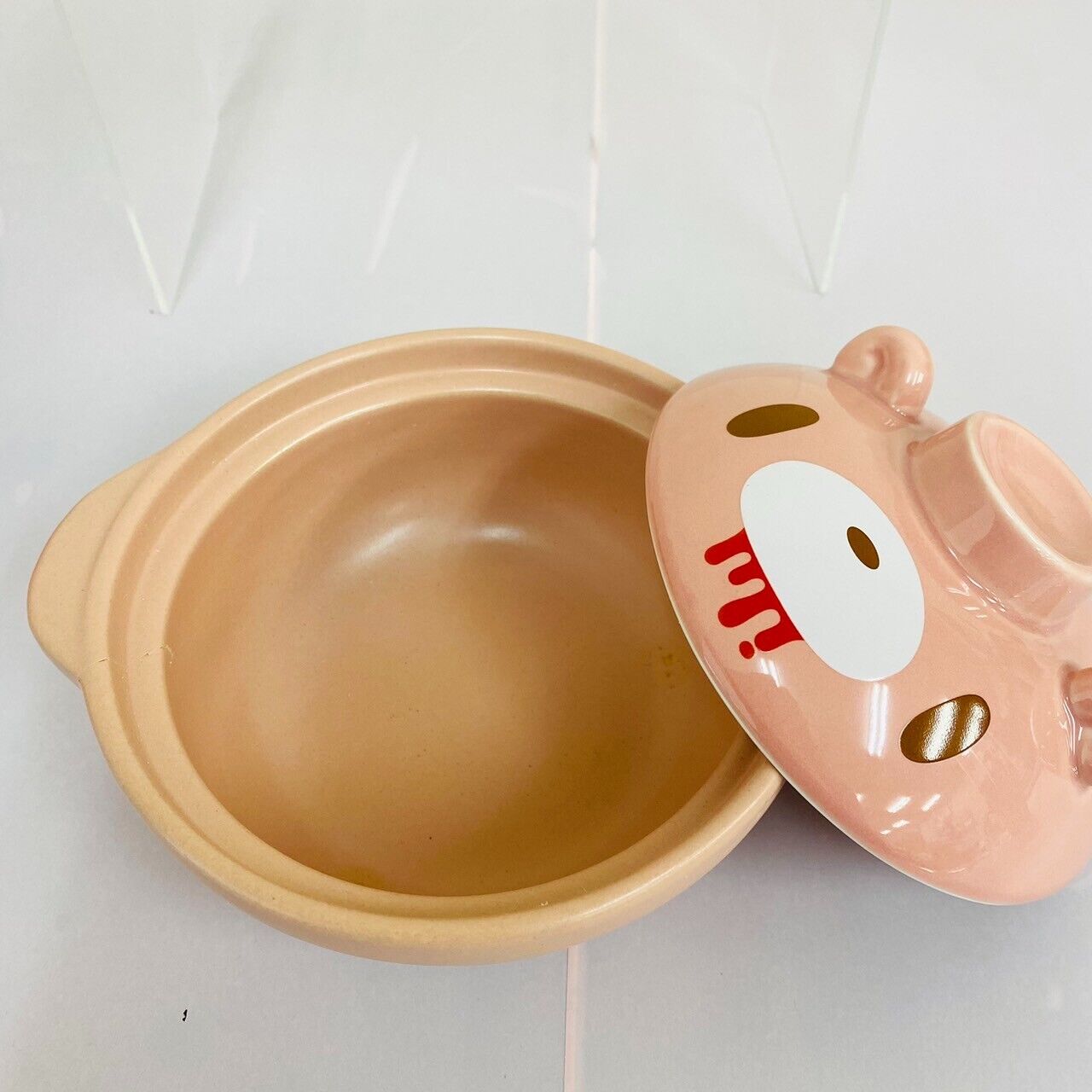 TAiTo Gloomy Bloody Bear Earthenware Pot Pink Face Cooking Kitchenware Kawaii