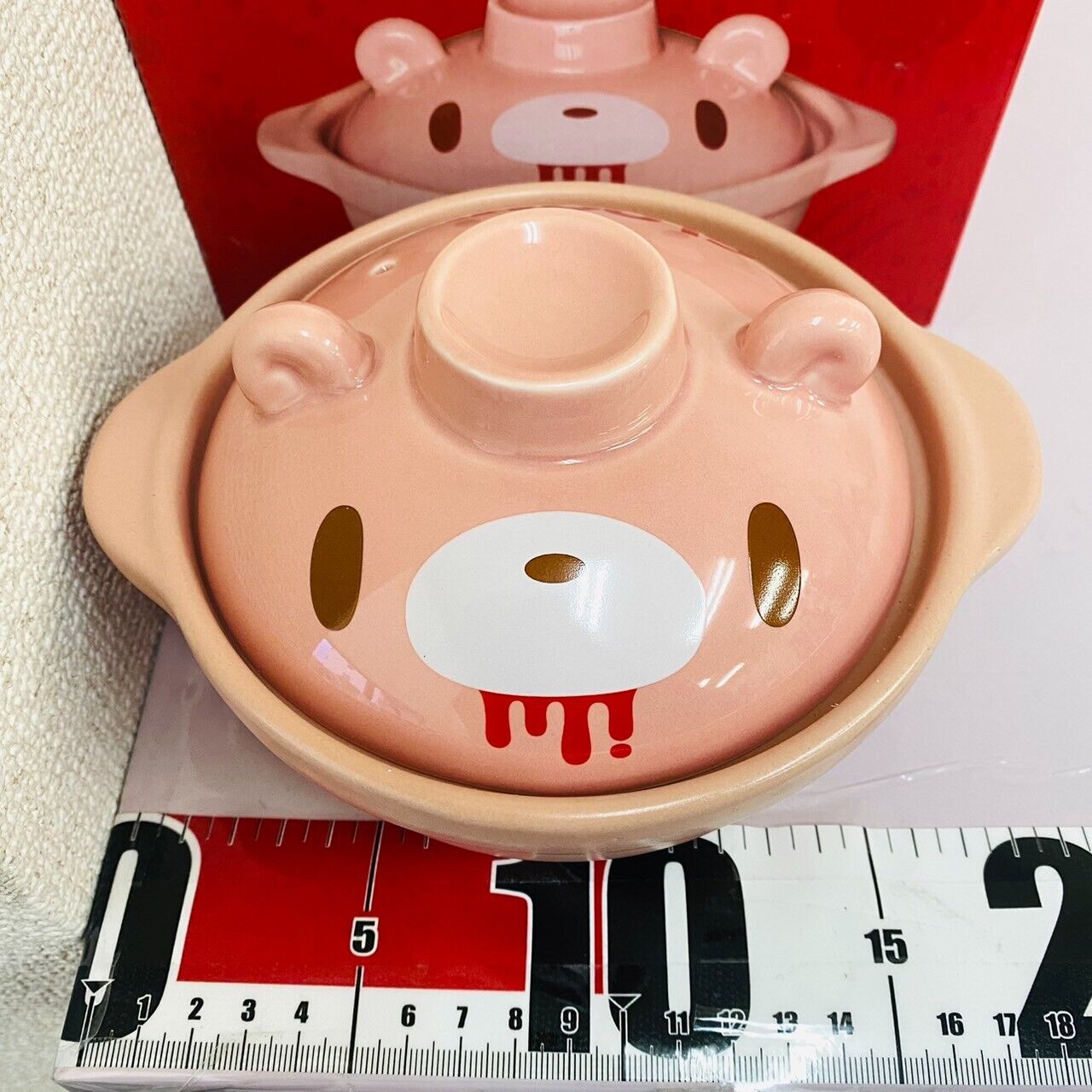 TAiTo Gloomy Bloody Bear Earthenware Pot Pink Face Cooking Kitchenware Kawaii