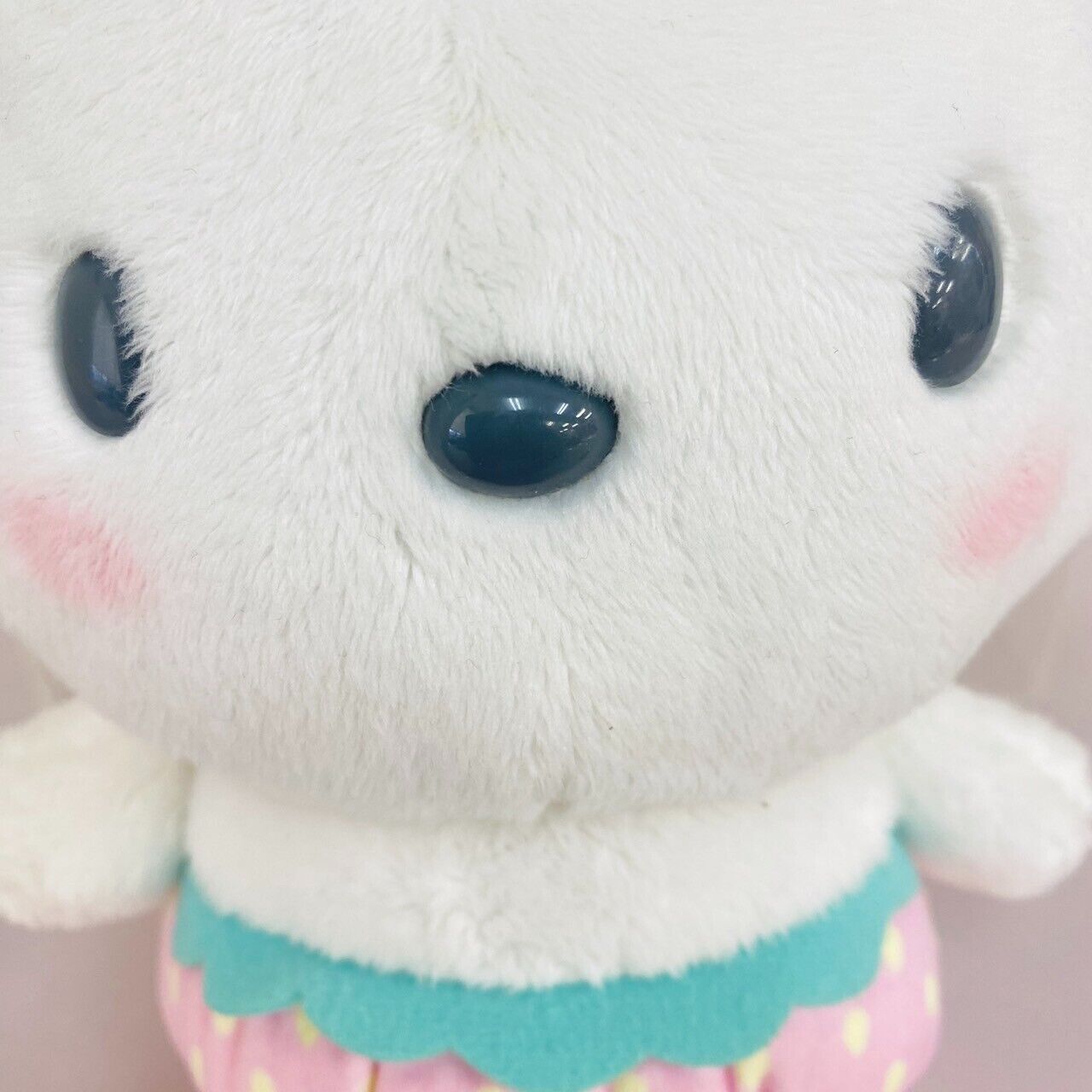 Sanrio Pochacco Plush Soft Stuffed Toy Baby Doll Strawberry White Dog Pink Rare