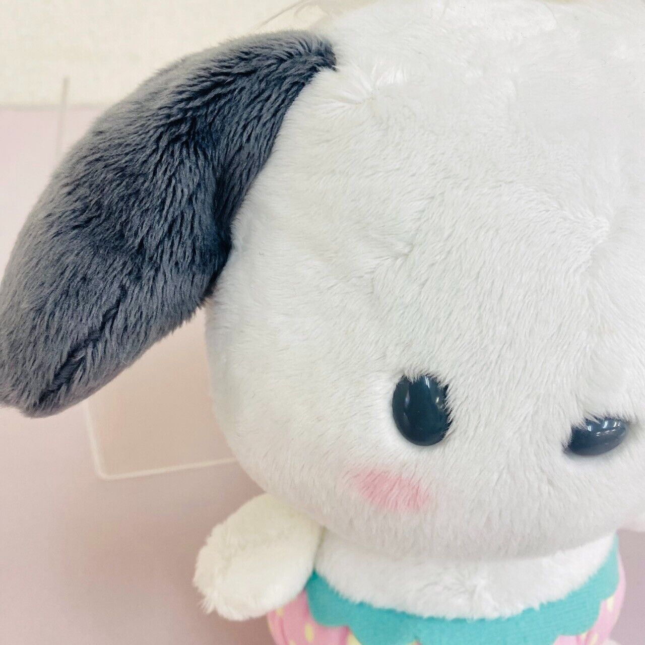 Sanrio Pochacco Plush Soft Stuffed Toy Baby Doll Strawberry White Dog Pink Rare