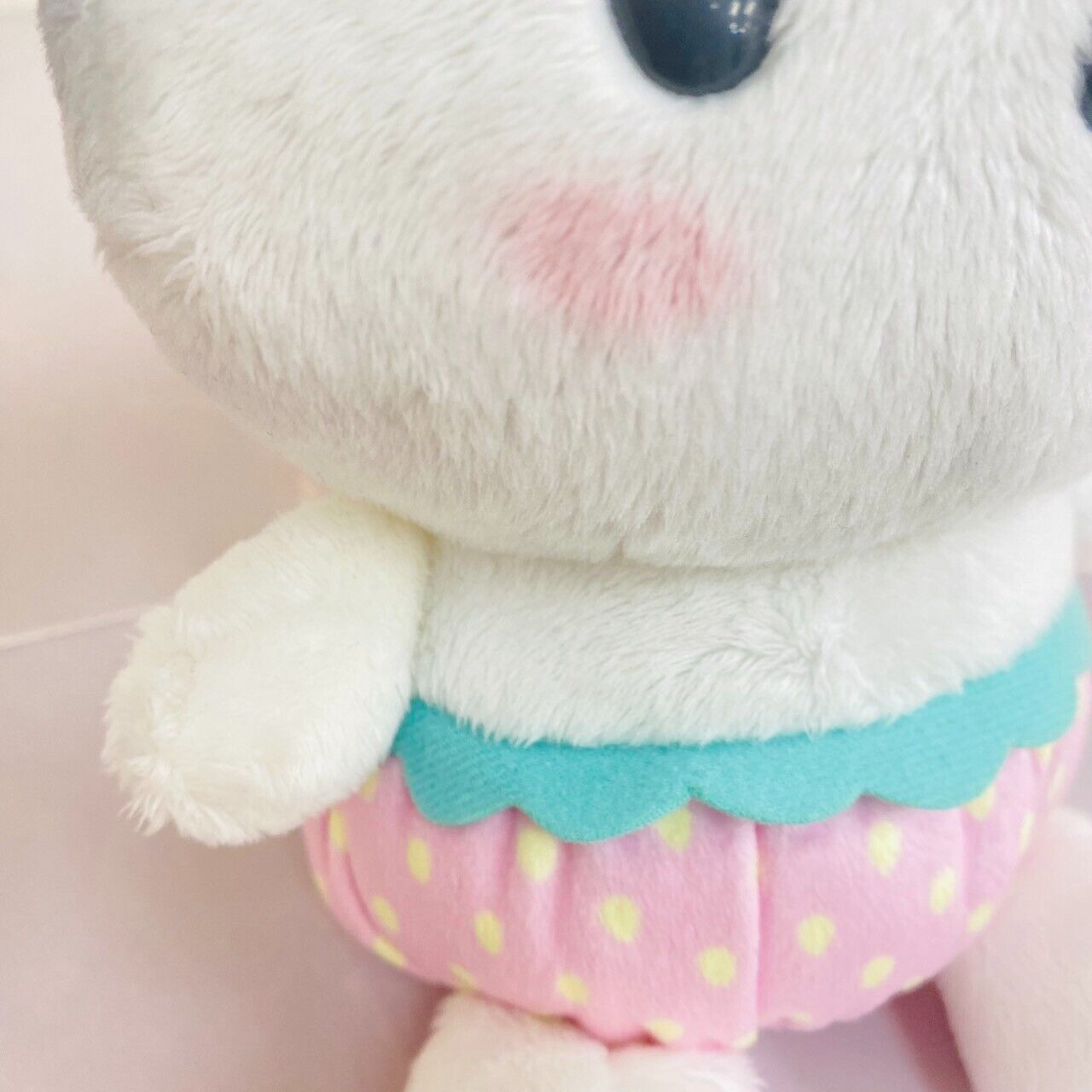 Sanrio Pochacco Plush Soft Stuffed Toy Baby Doll Strawberry White Dog Pink Rare