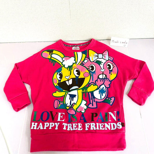 Happy Tree Friends HTF Giggles Cuddles Sweatshirt Tops Red Long Sleeve Size S