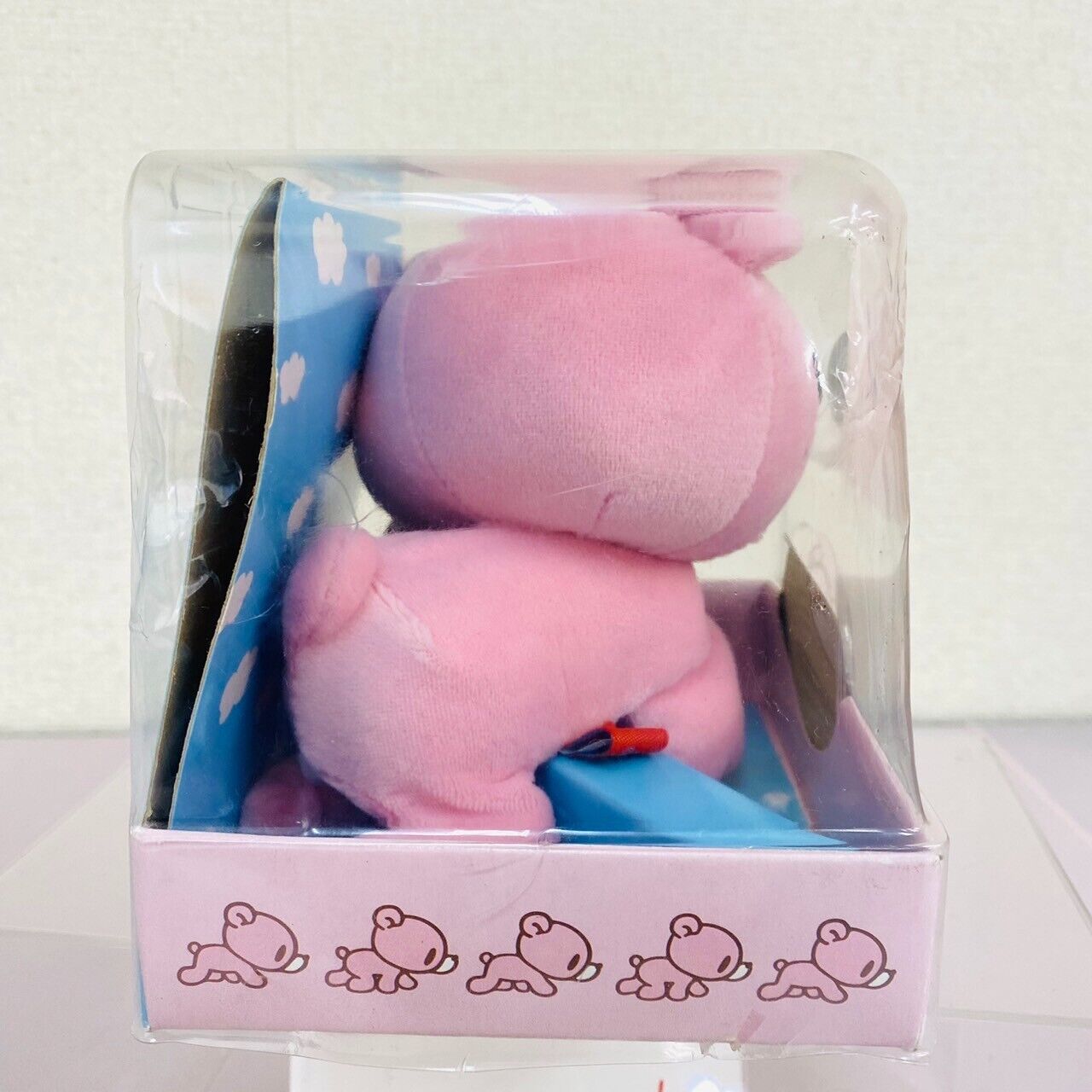 TAiTo Gloomy Bloody Bear Pink Plush Soft Toy Crawl Baby Spring Screw Movable