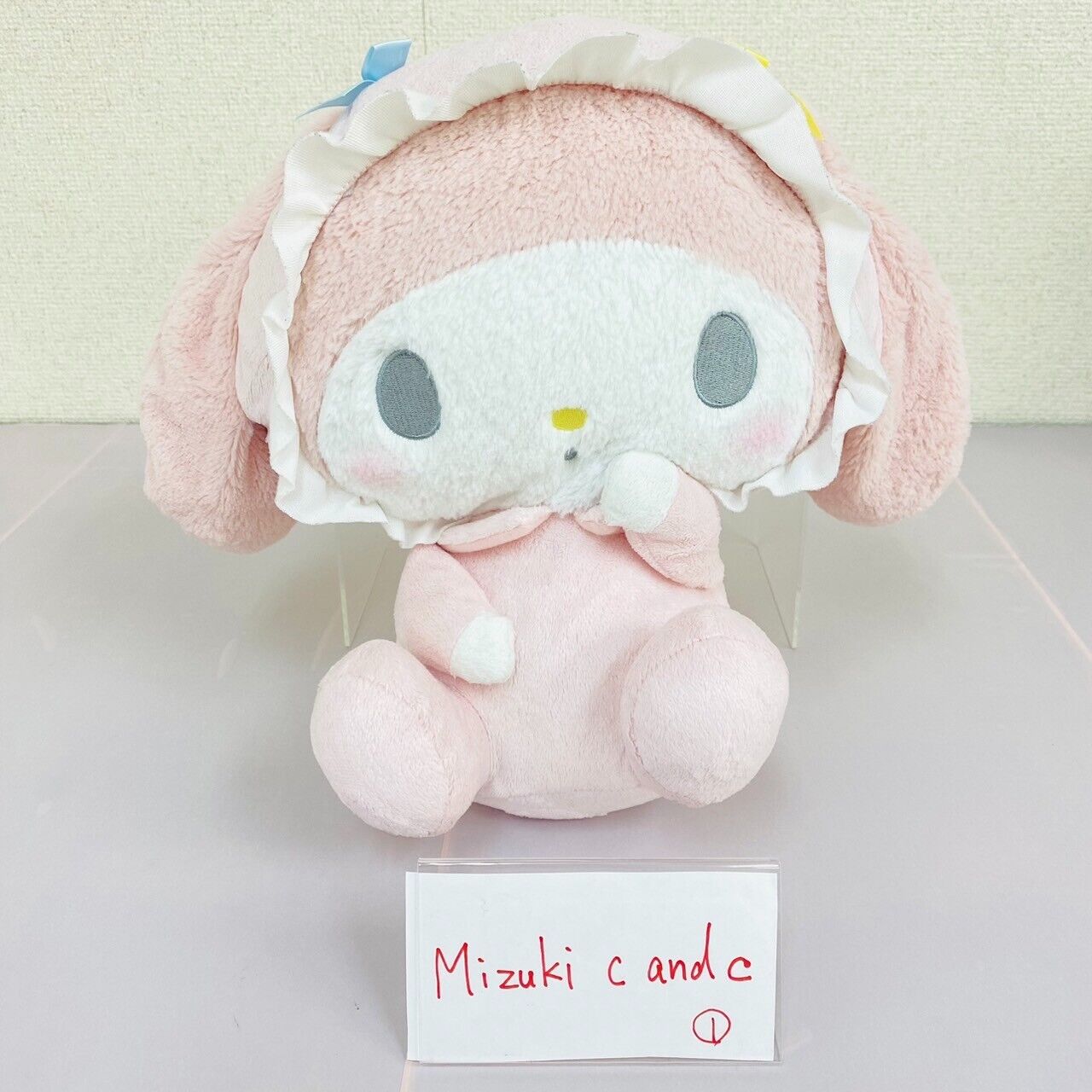 Sanrio My Melody Plush Soft Stuffed Toy Doll Baby Pink Hat Ribbon Rabbit Kawaii