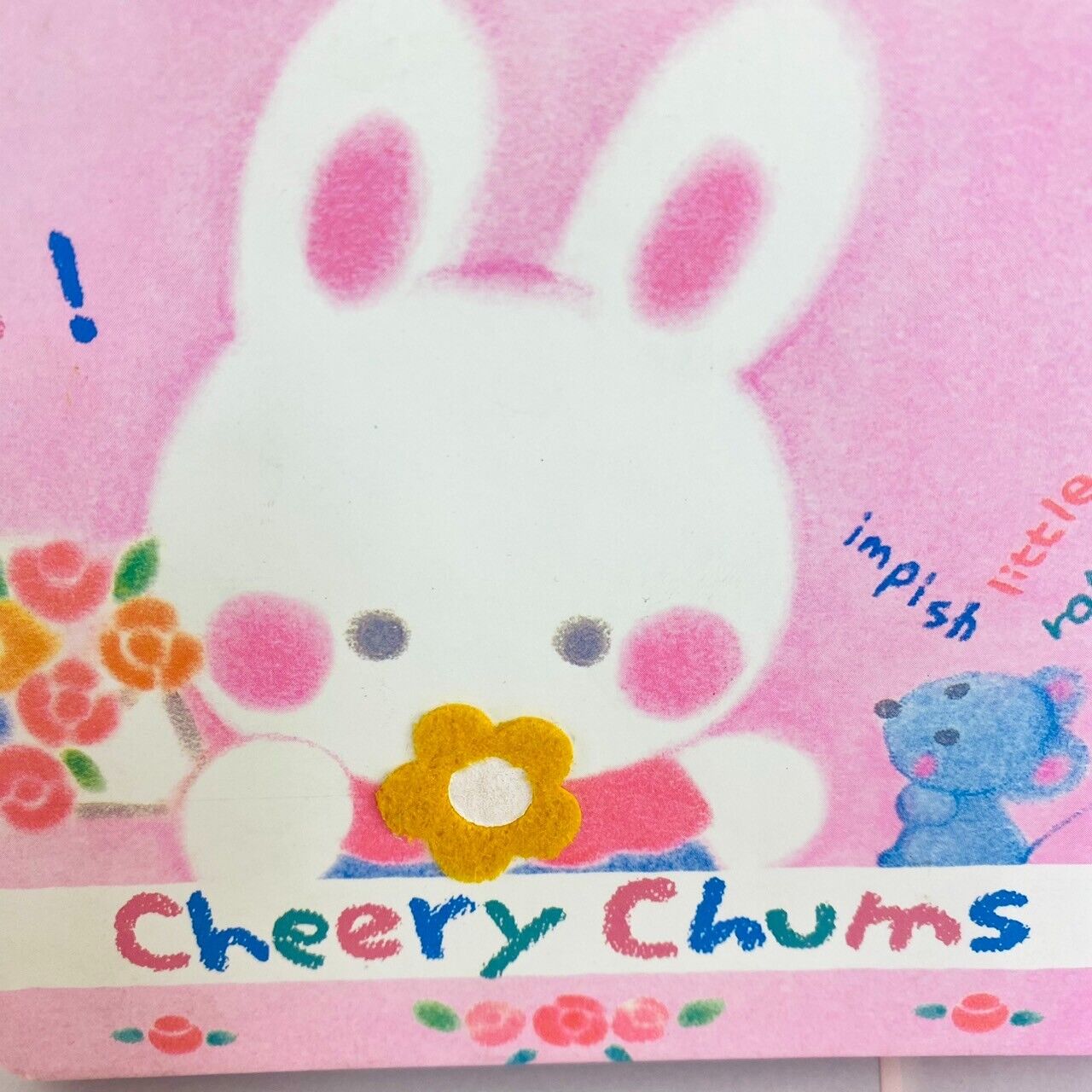 Sanrio Cheery Chums Binder Address Book Photo Frame Rabbit Flower Pink Kawaii