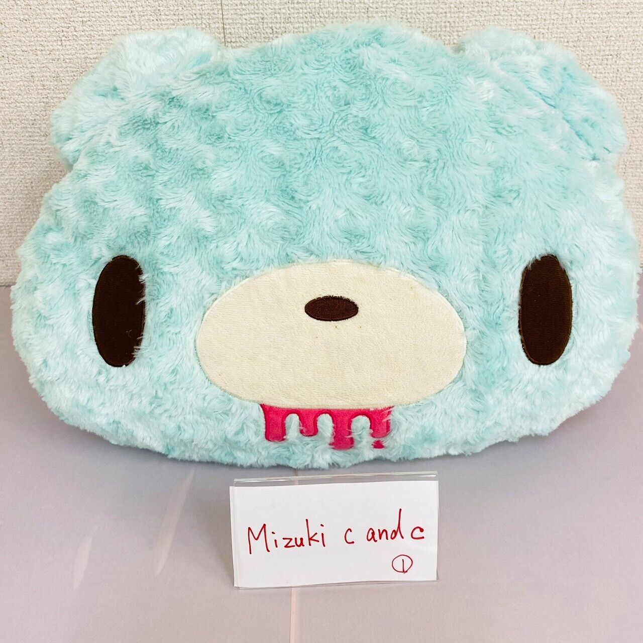 TAiTo Gloomy Bear Bloody Mint Green Face Cushion Plush Fluffy Soft Stuffed Toy