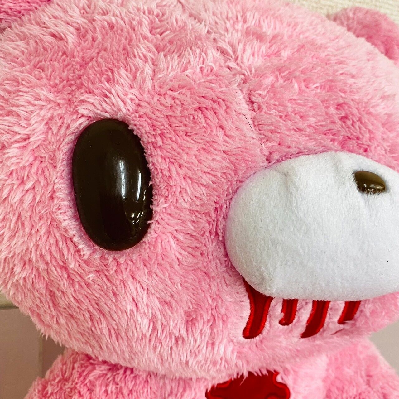 TAiTo Gloomy Bloody Bear Plush Super Standard Soft Toy Pink Fluffy Big CGP 512