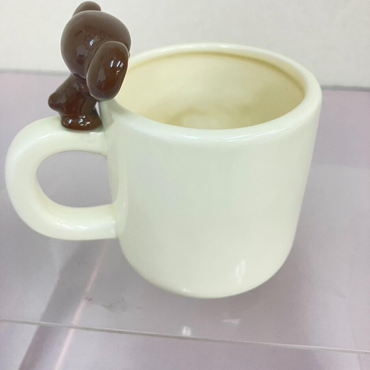 Cheburashka Mug Cup White Orange Tableware Cafe Coffee Handmade Kawaii Character