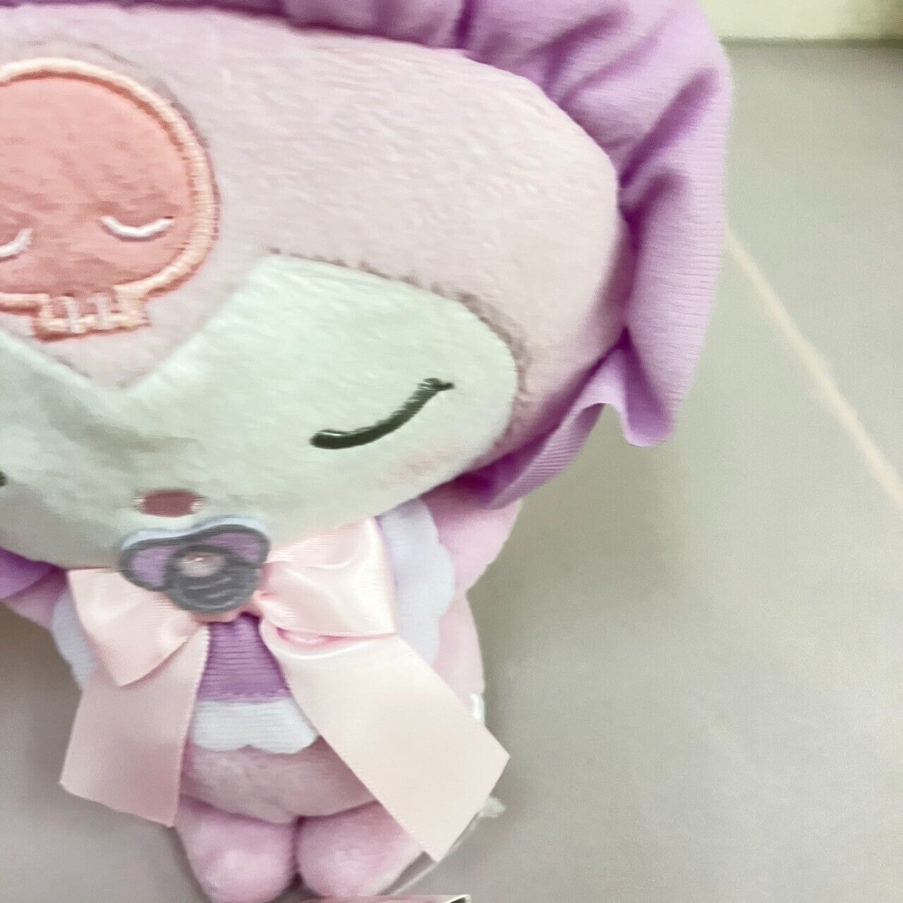 Sanrio Kuromi Plush Set 2 Baby Purple White Pink Soft Stuffed Toy Mascot Skull