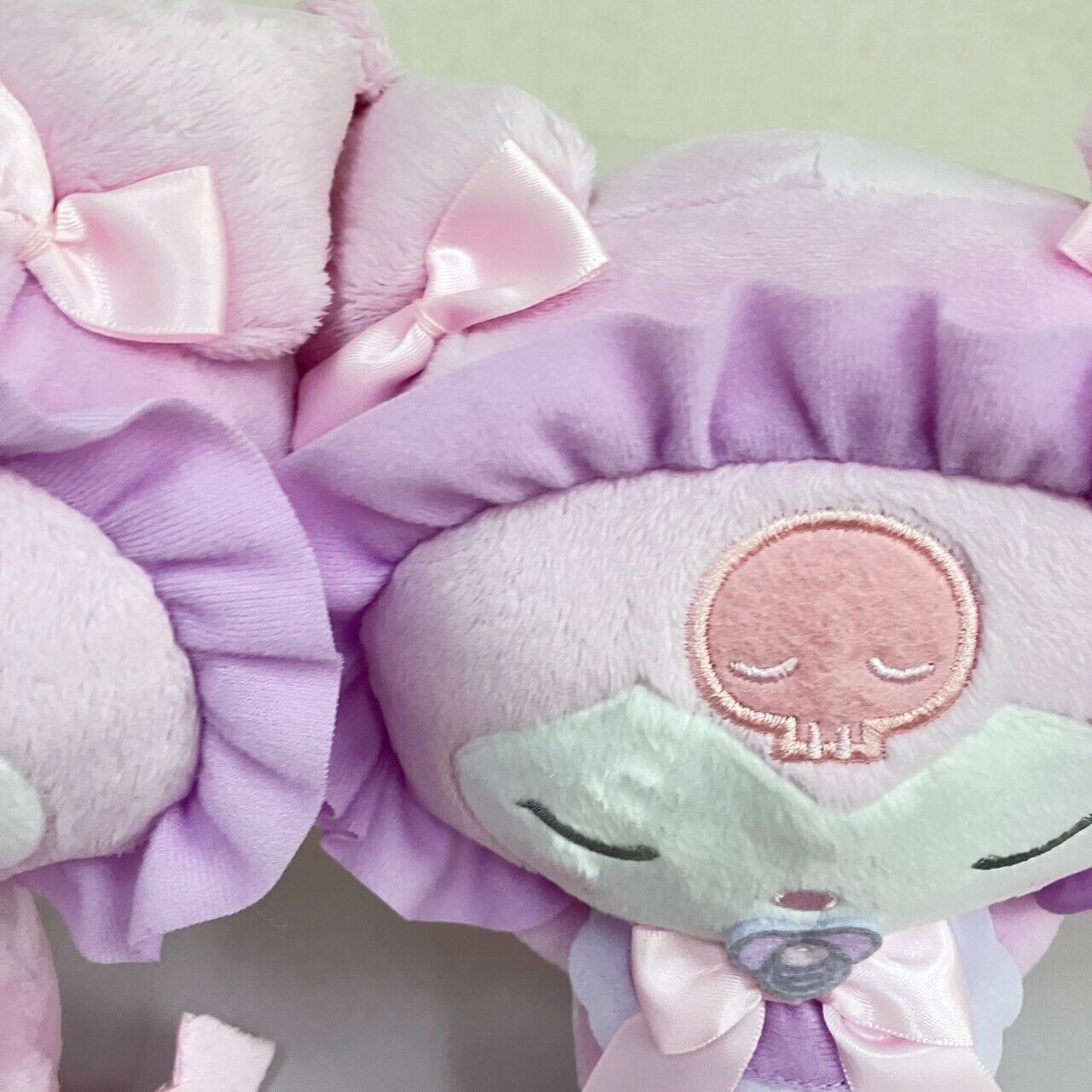 Sanrio Kuromi Plush Set 2 Baby Purple White Pink Soft Stuffed Toy Mascot Skull