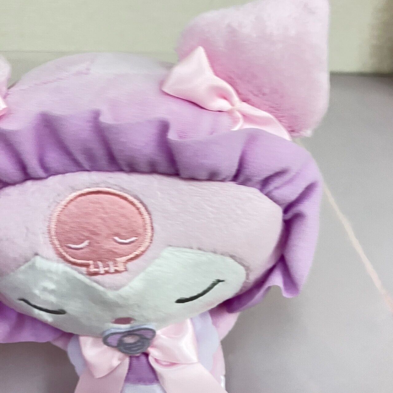 Sanrio Kuromi Plush Set 2 Baby Purple White Pink Soft Stuffed Toy Mascot Skull