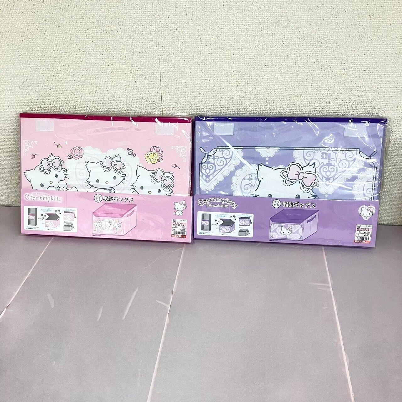 Sanrio Charmmy Charmy Kitty Costume Case Set 2 Pink Pueple Cat Ribbon Flower