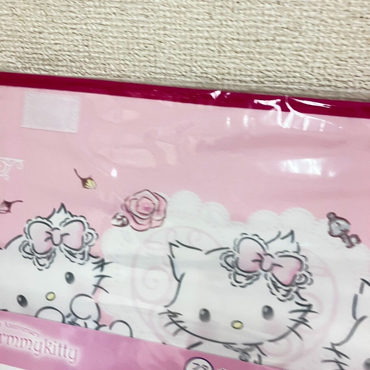 Sanrio Charmmy Charmy Kitty Costume Case Set 2 Pink Pueple Cat Ribbon Flower