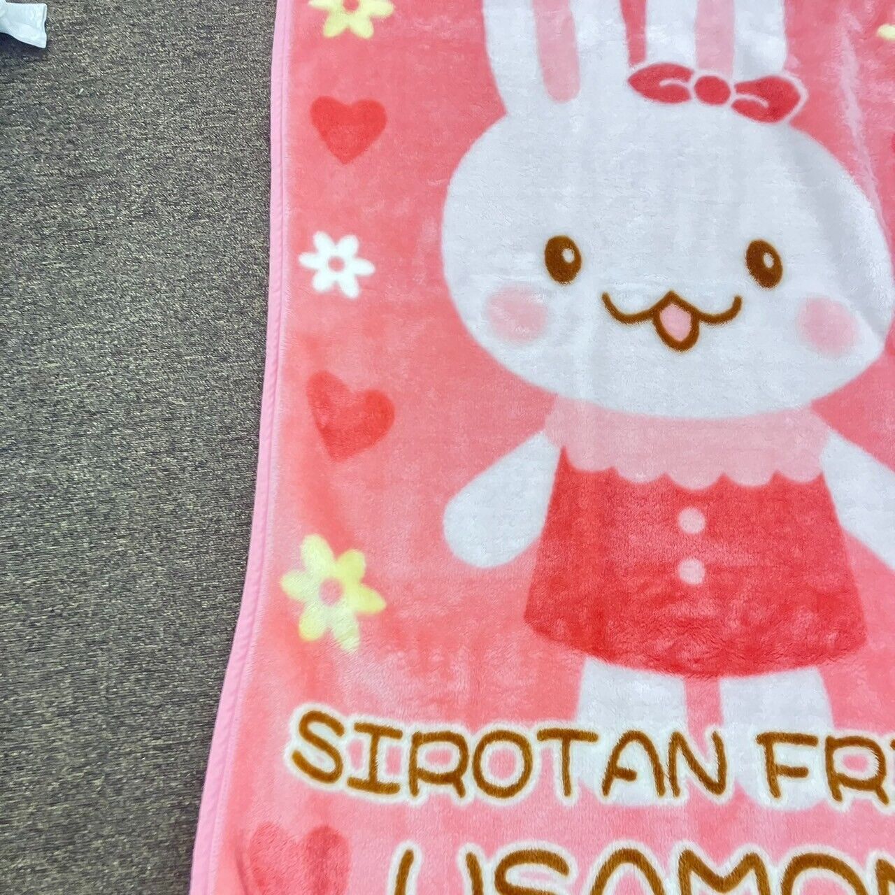 Mother Garden Usamomo Blanket Sirotan Friend Pink Rabbit ribbon Heart Flower