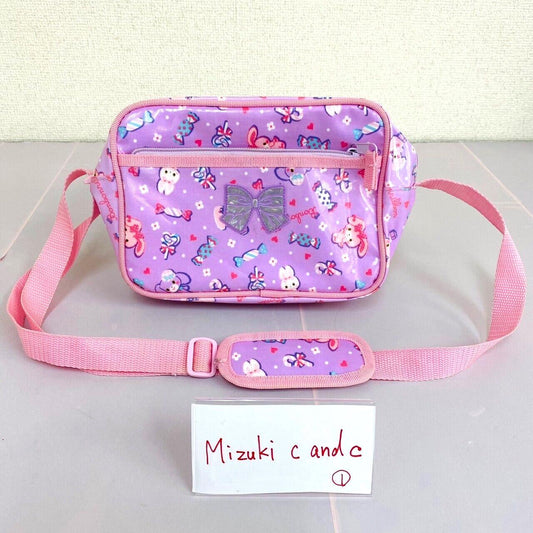 Sanrio Bon Bon Ribbon Shoulder Bag Light Purple Pink Heart Kawaii Character Rare