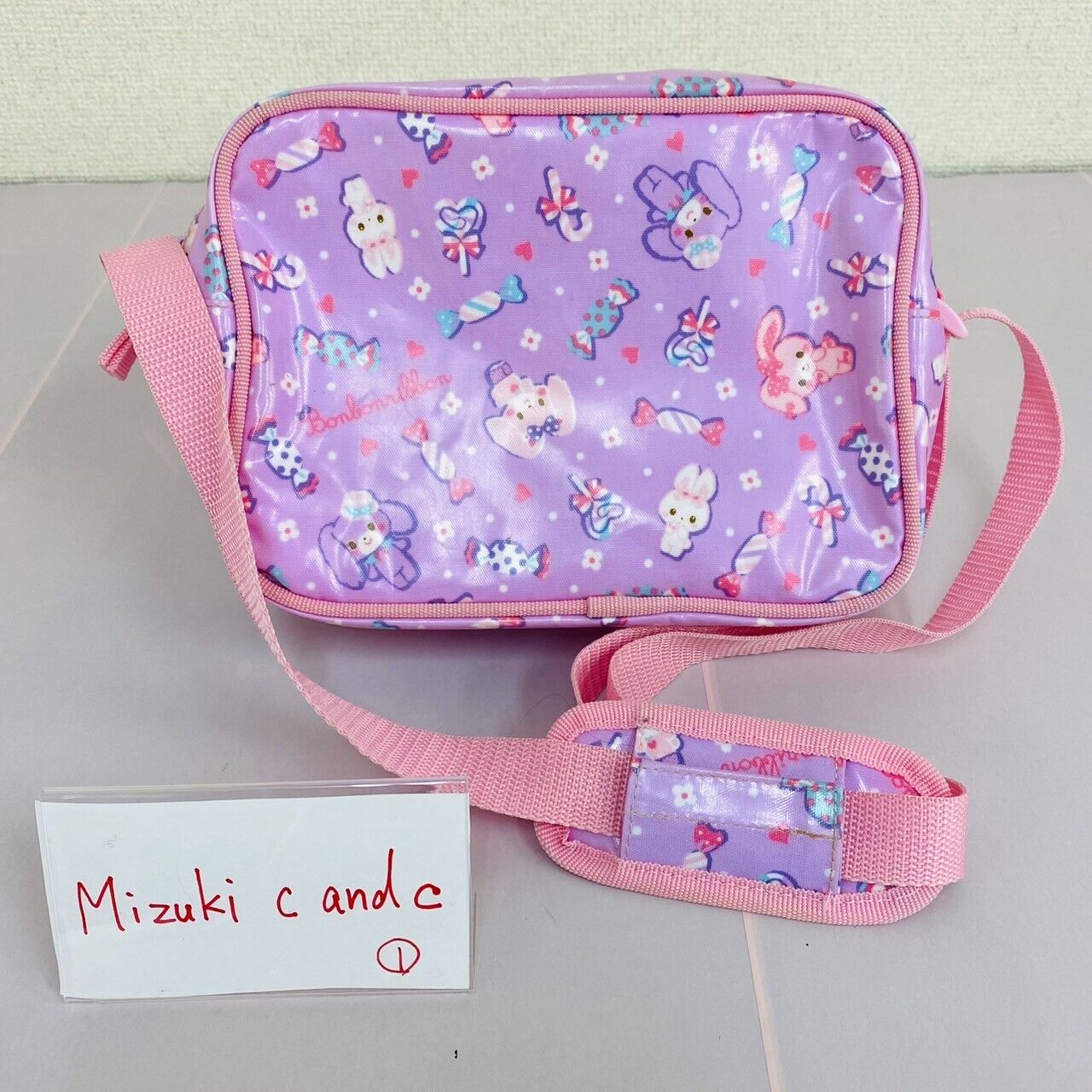 Sanrio Bon Bon Ribbon Shoulder Bag Light Purple Pink Heart Kawaii Character Rare