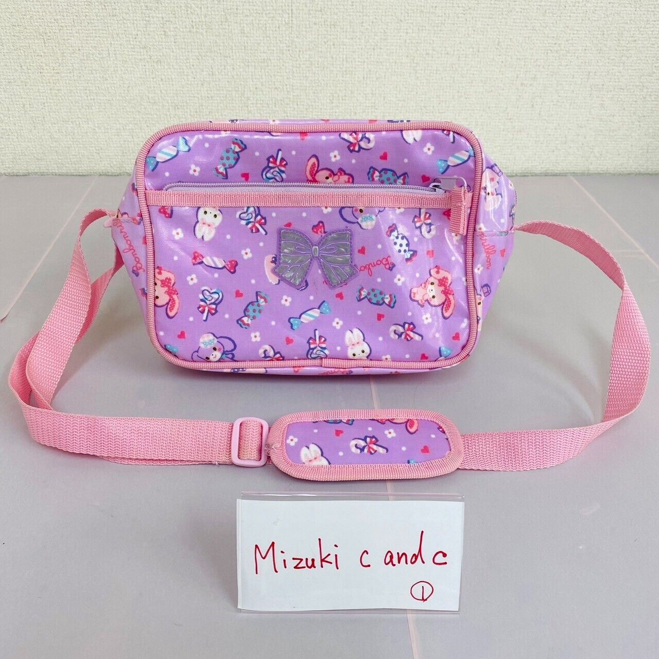 Sanrio Bon Bon Ribbon Shoulder Bag Light Purple Pink Heart Kawaii Character Rare