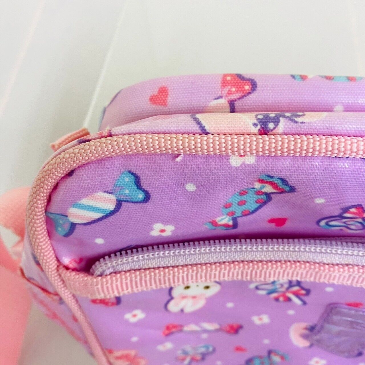 Sanrio Bon Bon Ribbon Shoulder Bag Light Purple Pink Heart Kawaii Character Rare