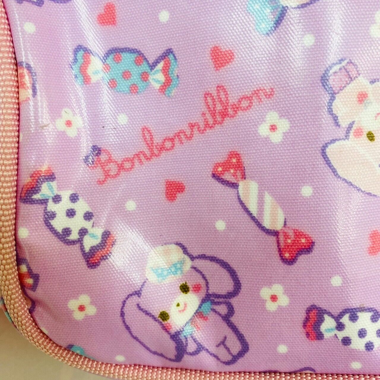 Sanrio Bon Bon Ribbon Shoulder Bag Light Purple Pink Heart Kawaii Character Rare