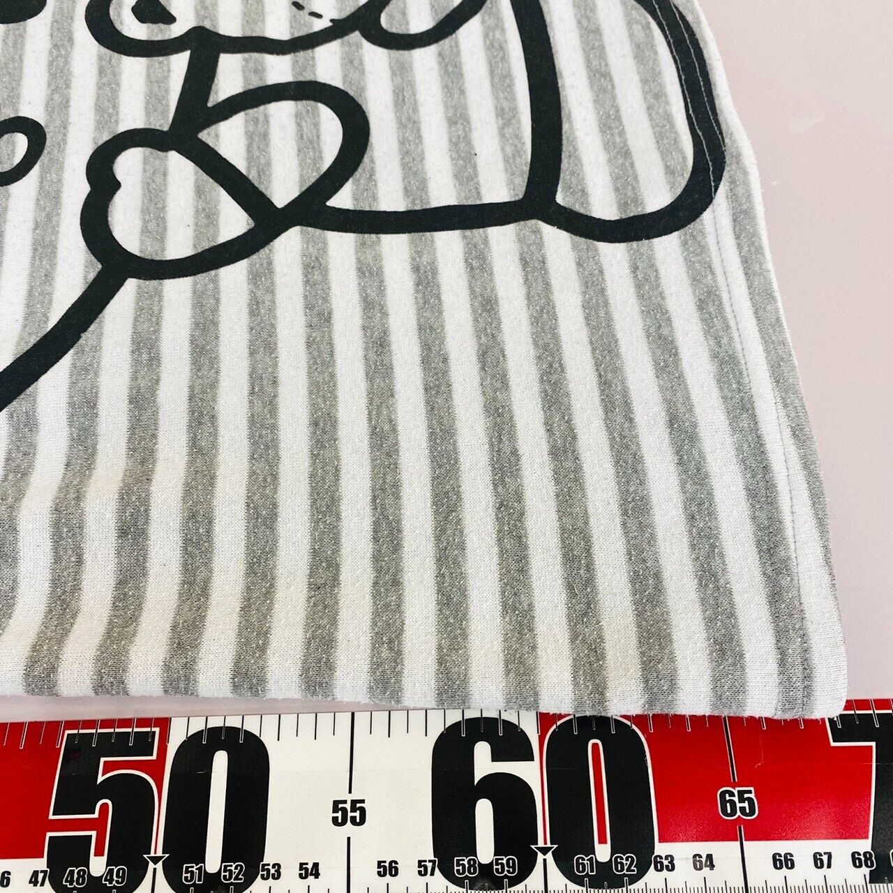 Sanrio Hello Kitty Striped Pajamas Kids 150cm~165cm Gray Black Heart Kawaii Rare