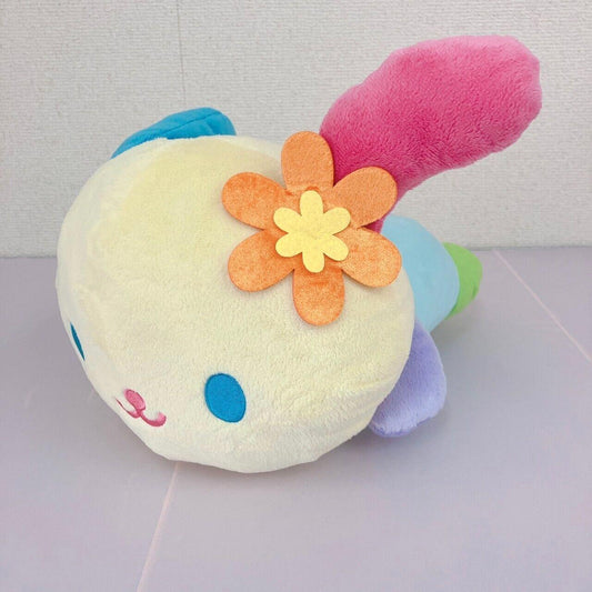 Sanrio Usahana Big Soft Stuffed Plush Toy Lying Flower Rabbit Colorful Kawaii