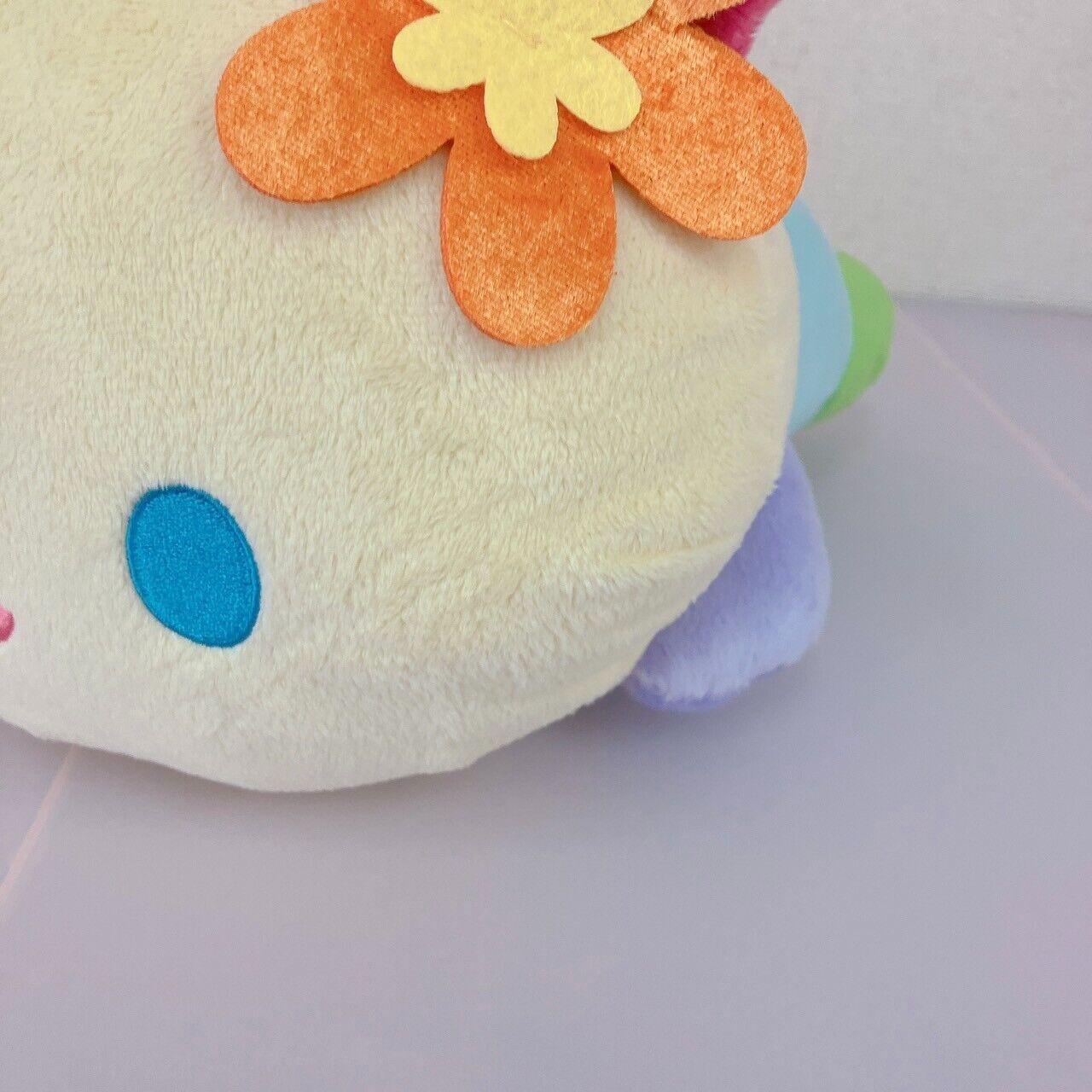 Sanrio Usahana Big Soft Stuffed Plush Toy Lying Flower Rabbit Colorful Kawaii